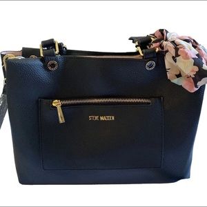 New Black Steve Madden Purse Hand Bag Satchel Crossbody NWT Bag